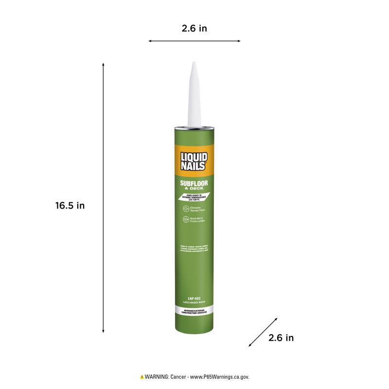 Liquid Nails Subfloor & Deck Acrylic Latex Construction Adhesive 28 oz