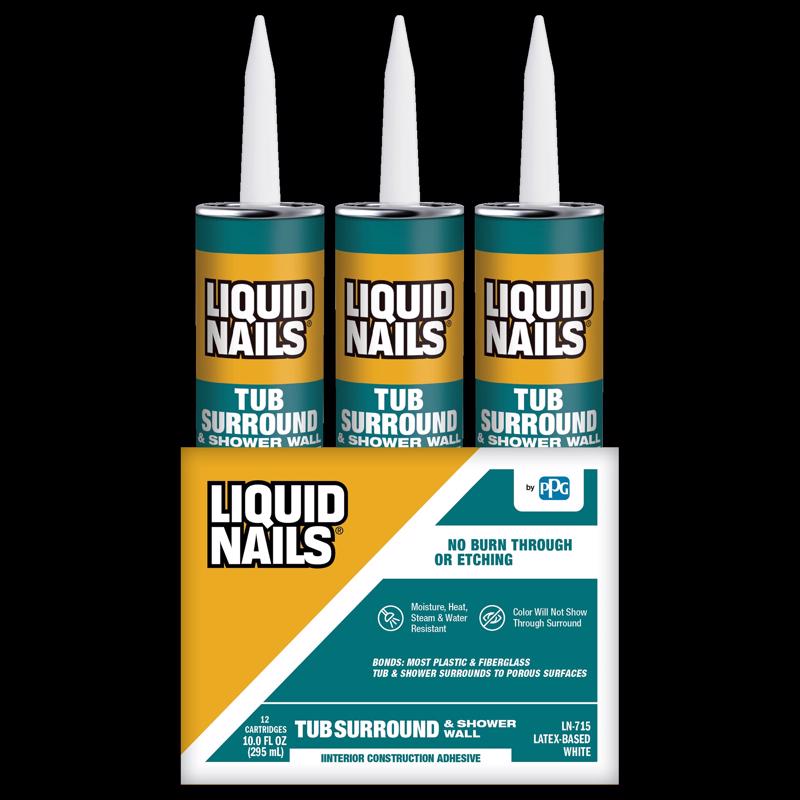Liquid Nails Tub Surround & Shower Wall High Strength Latex Adhesive 10 oz