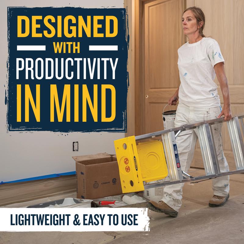 Werner 4 ft. H Aluminum Step Ladder Type II 225 lb. capacity