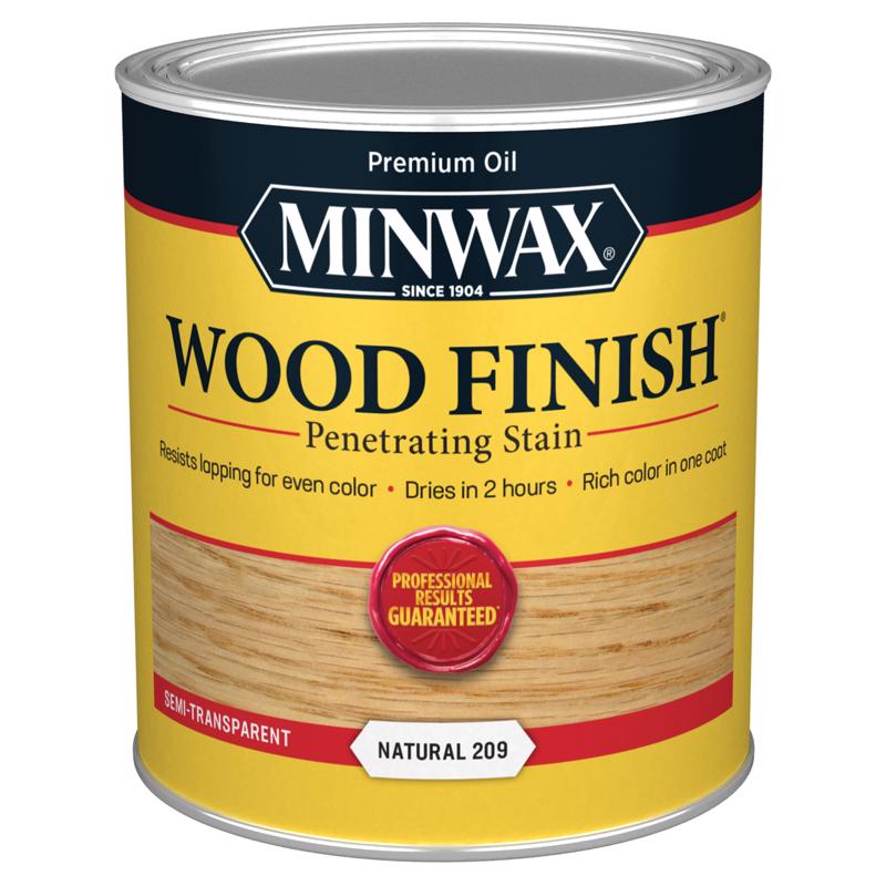 Minwax Wood Finish Semi-Transparent Natural Oil-Based Penetrating Wood Stain 1 qt