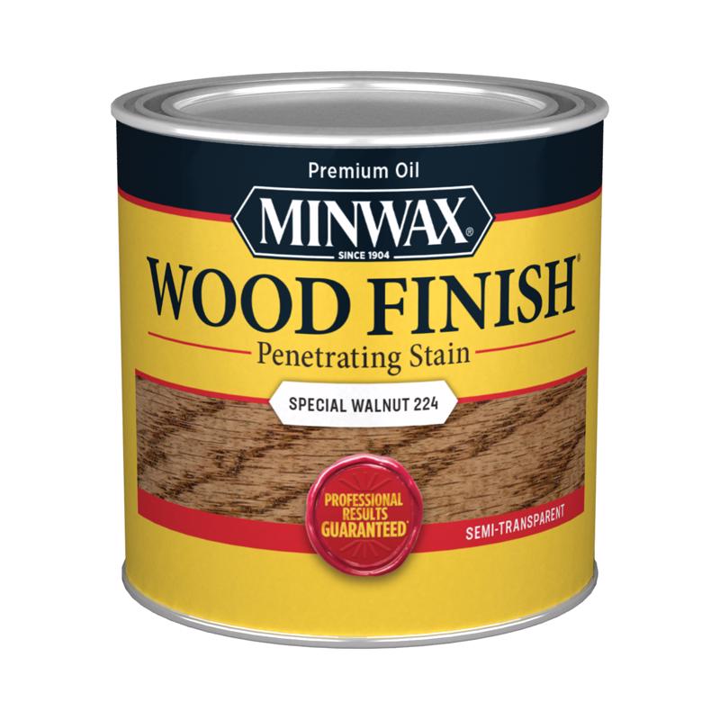 Minwax Wood Finish Semi-Transparent Special Walnut Oil-Based Penetrating Wood Stain 0.5 pt