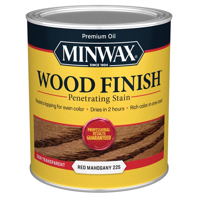 Minwax Wood Finish Semi-Transparent Red Mahogany Oil-Based Penetrating Wood Stain 1 qt