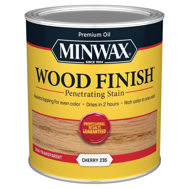 Minwax Wood Finish Semi-Transparent Cherry Oil-Based Penetrating Wood Stain 1 qt