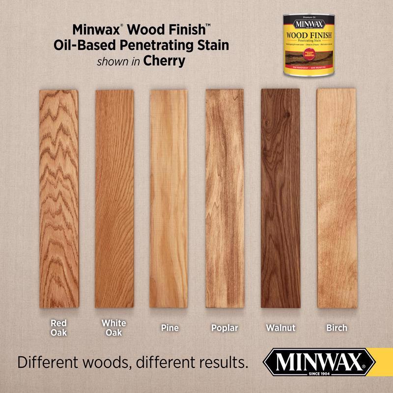 Minwax Wood Finish Semi-Transparent Cherry Oil-Based Penetrating Wood Stain 1 qt