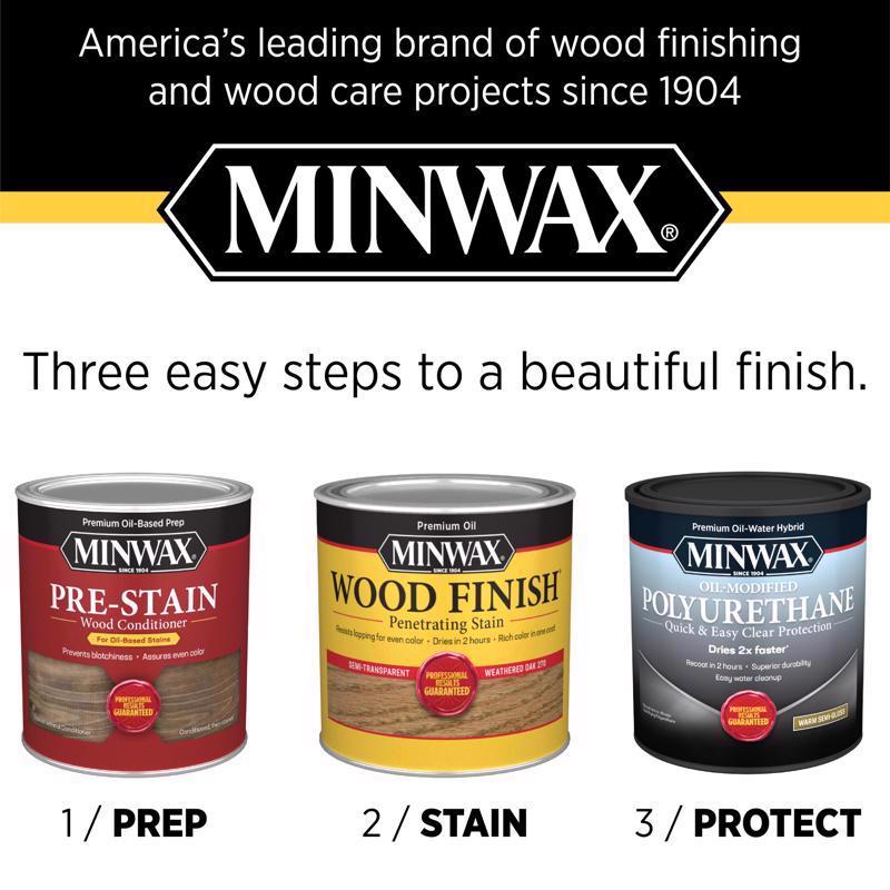 Minwax Wood Finish Semi-Transparent Dark Walnut Oil-Based Penetrating Wood Stain 0.5 pt