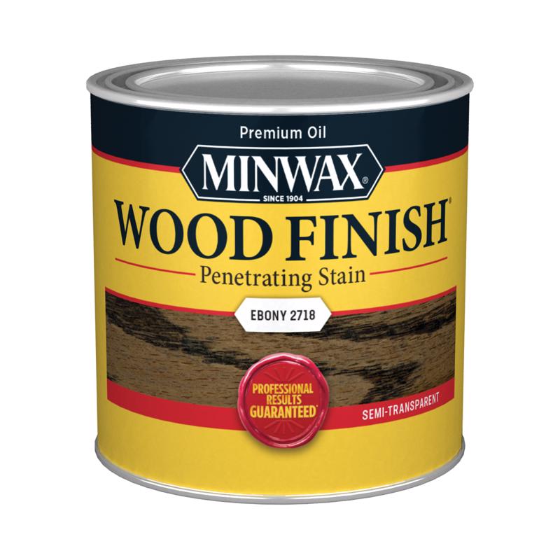 Minwax Wood Finish Semi-Transparent Ebony Oil-Based Penetrating Wood Stain 0.5 pt