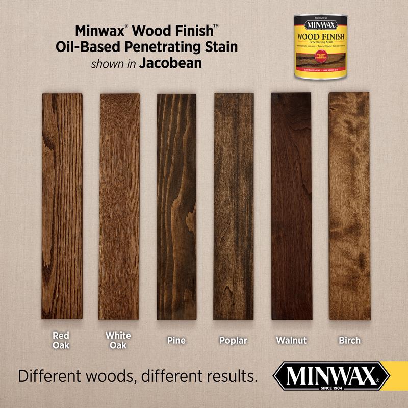 Minwax Wood Finish Semi-Transparent Jacobean Oil-Based Penetrating Wood Stain 0.5 pt