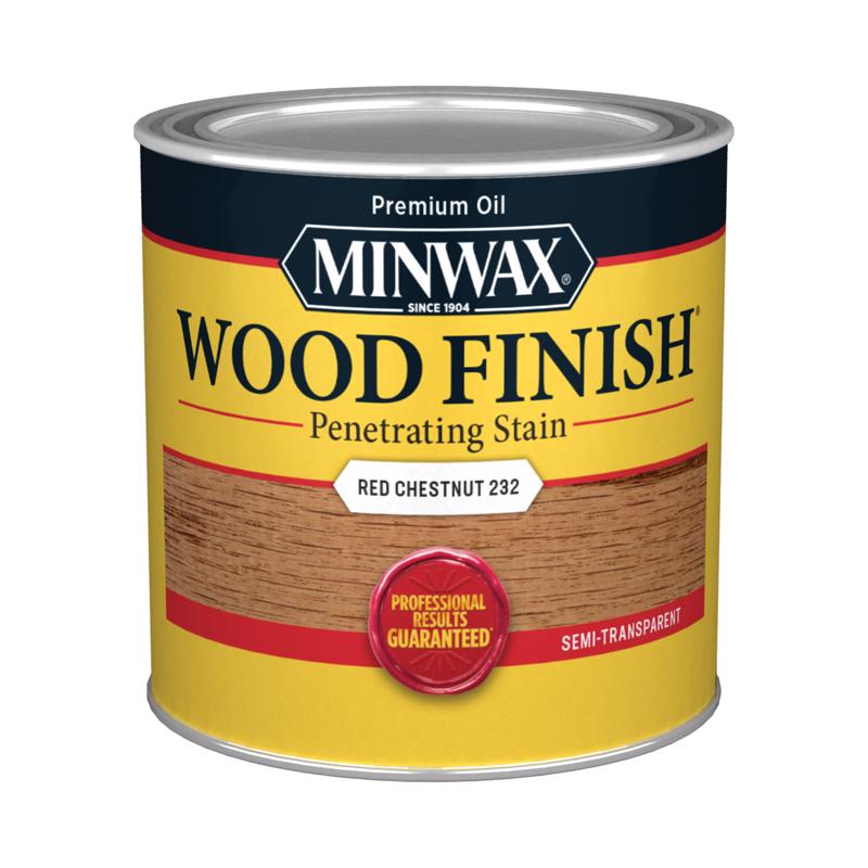 Minwax Wood Finish Semi-Transparent Red Chestnut Oil-Based Penetrating Wood Stain 0.5 pt