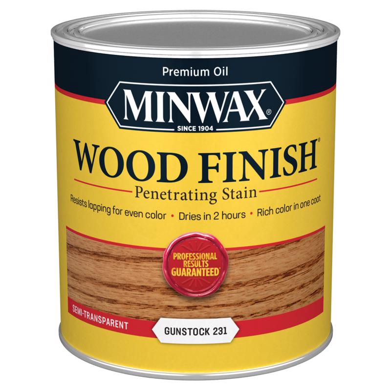 Minwax Wood Finish Semi-Transparent Gunstock Oil-Based Penetrating Wood Stain 1 qt