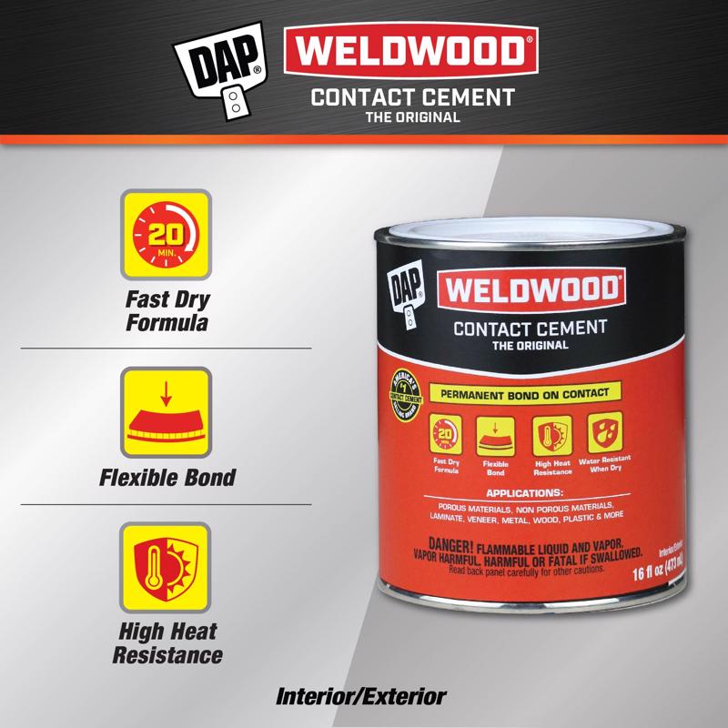DAP Weldwood High Strength Rubber Contact Cement 1 pt