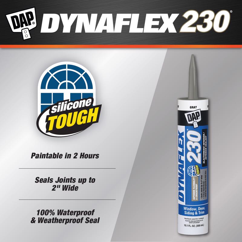 DAP Dynaflex 230 Gray Premium Latex Door/Siding/ Window Sealant 10.1 oz