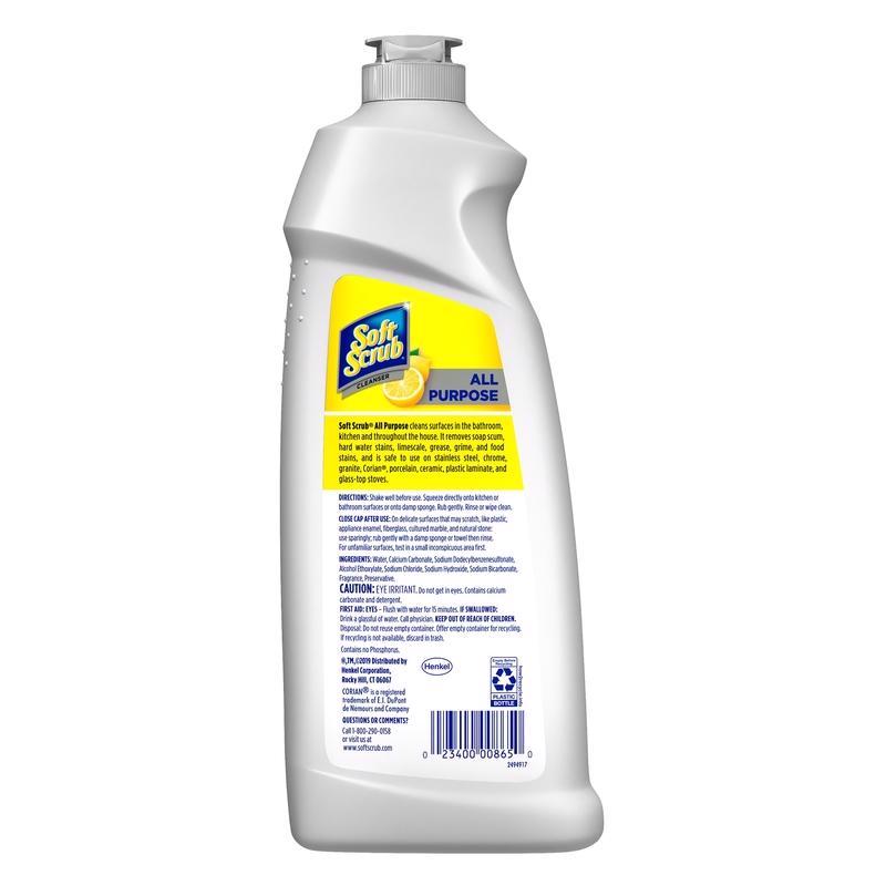 Soft Scrub Lemon Scent Cleanser 24 oz Cream