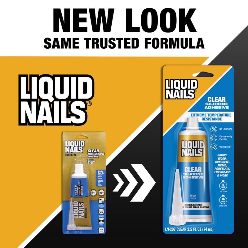 Liquid Nails Clear Small Projects High Strength Silicone Adhesive 2.5 oz