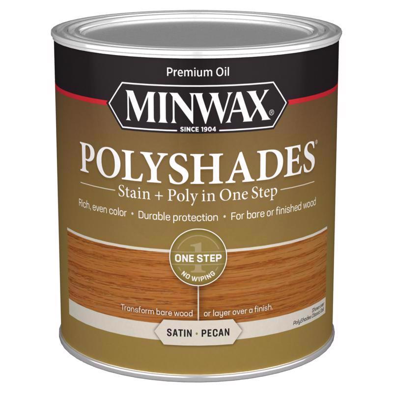 Minwax PolyShades Semi-Transparent Satin Pecan Oil-Based Stain/Polyurethane Finish 1 qt