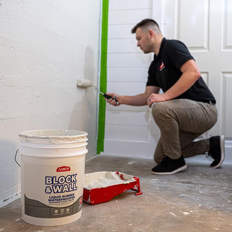AMES Block & Wall White Liquid Rubber Waterproof and Sealer