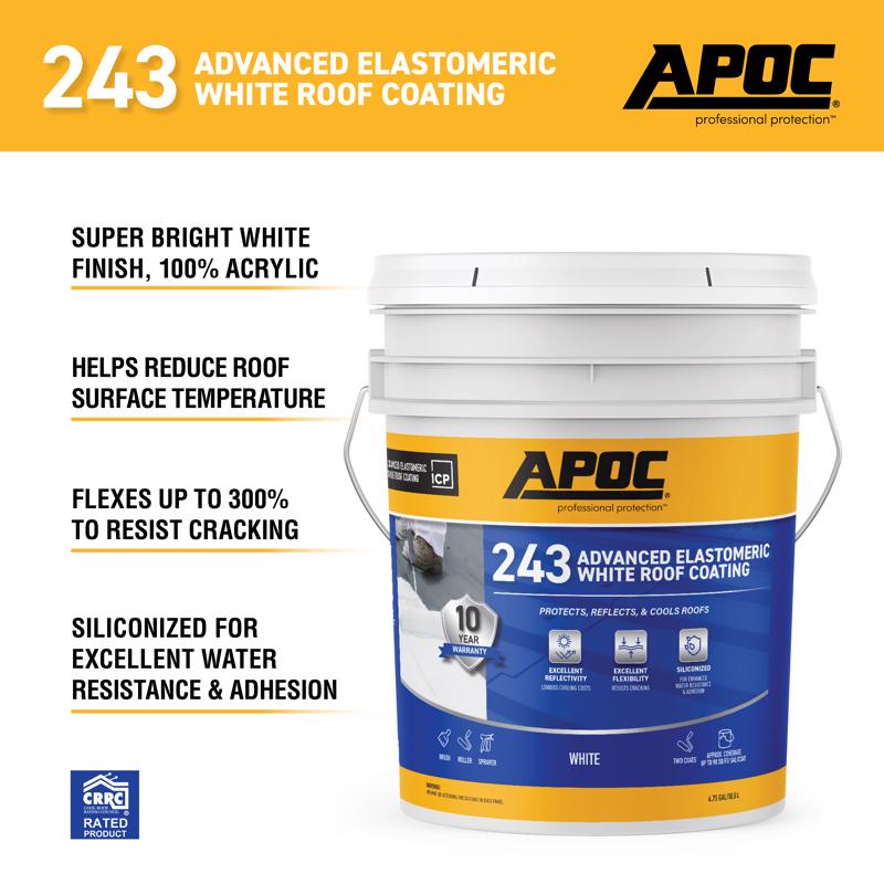 APOC Gloss White Acrylic Roof Coating 4.75 gal