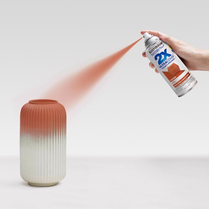 Rust-Oleum Painter's Touch 2X Ultra Cover Satin Cinnamon Paint+Primer Spray Paint 12 oz