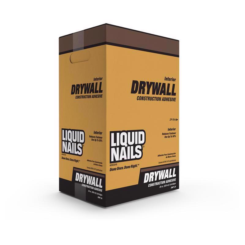 Liquid Nails DWP-24 Drywall Acrylic Latex Construction Adhesive 28 oz
