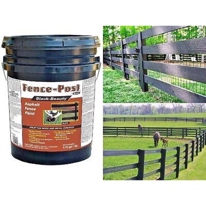 Gardner Fence Post Gloss Black Asphalt Fence Paint 5 gal