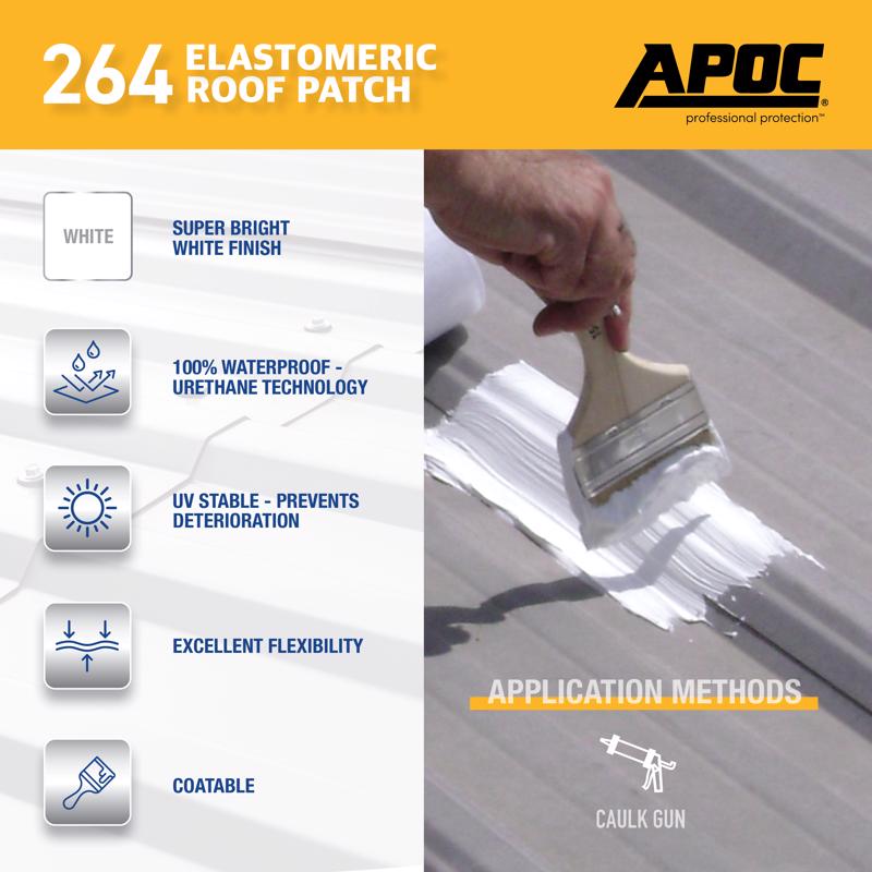 APOC Gloss White Elastomeric Roof Sealant 10.1 oz
