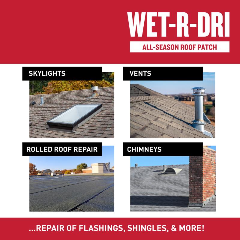 Gardner WET-R-DRI Gloss Black Patching Cement All-Weather Roof Cement 5 gal
