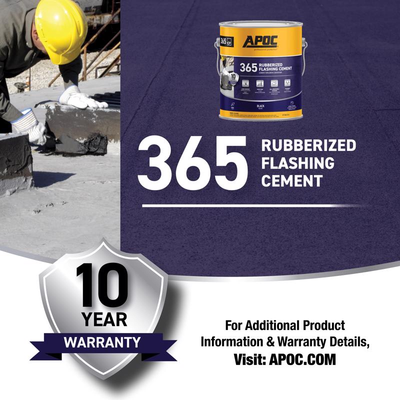APOC Gloss Black Rubber Roof & Flashing Cement 3.6 qt