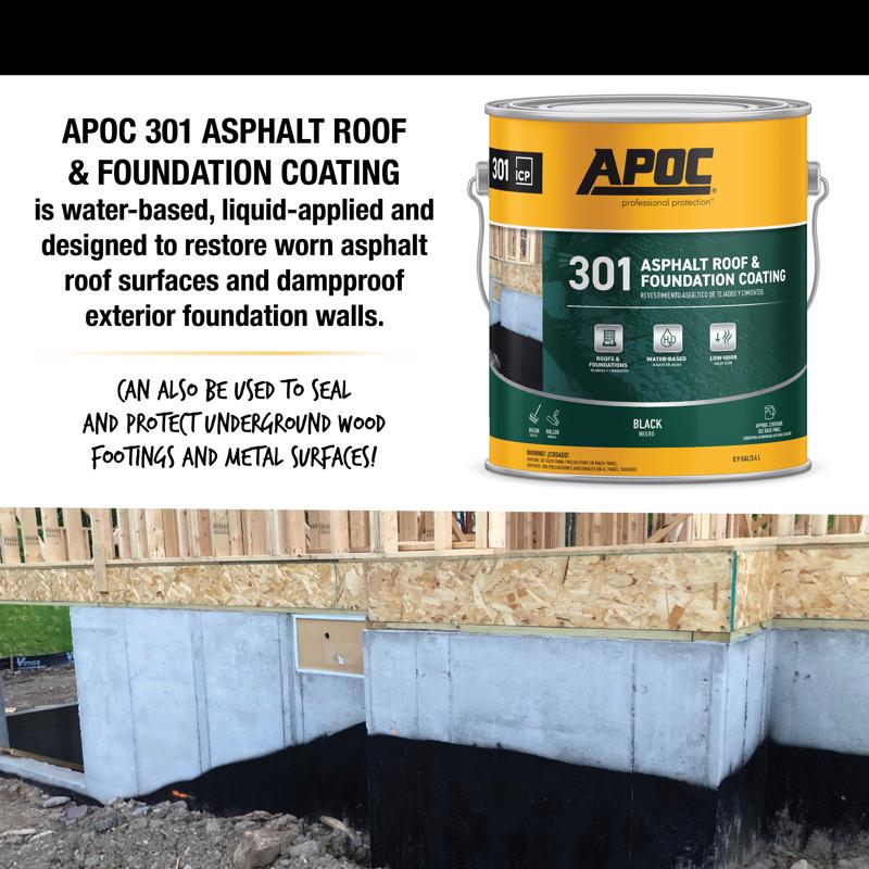 APOC Gloss Black Asphalt Roof And Foundation Coating 1 gal