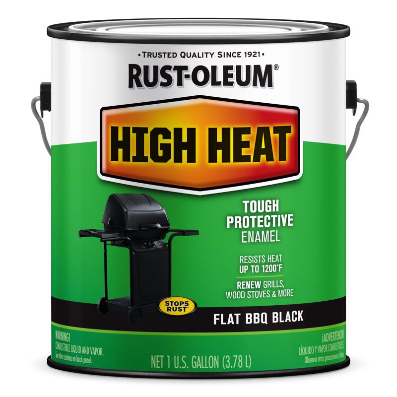 Rust-Oleum Specialty Satin BBQ Black Oil-Based High Heat Enamel 1 gal