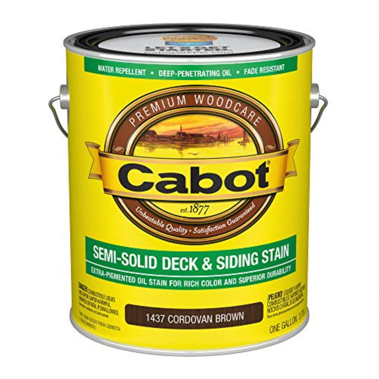 Cabot Semi-Transparent Low VOC Semi-Transparent Cordovan Leather Oil-Based Stain and Sealer 1 gal