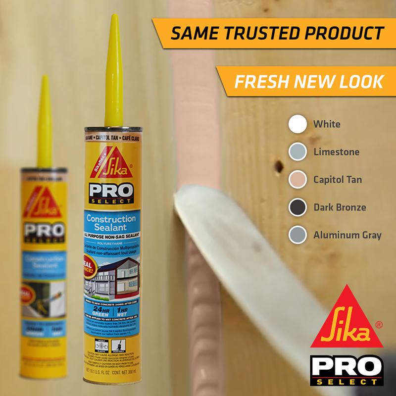 Sika Pro Select Capitol Tan Polyurethane Construction Caulk Sealant 10.1 oz
