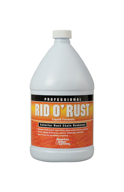Rid-O-Rust Outdoor Liquid Rust Stain Remover, Removes Stains, Calcium, and Limescale from Concrete, Vinyl Siding, and More, 1 Gallon Bottles (4 Pack)