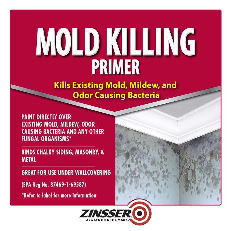 Zinsser White Water-Based Acrylic Mold Killing Primer 1 qt