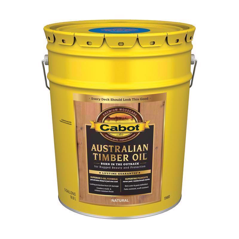 Cabot Australian Timber Oil Low VOC Transparent Natural Oil-Based Australian Timber Oil 5 gal