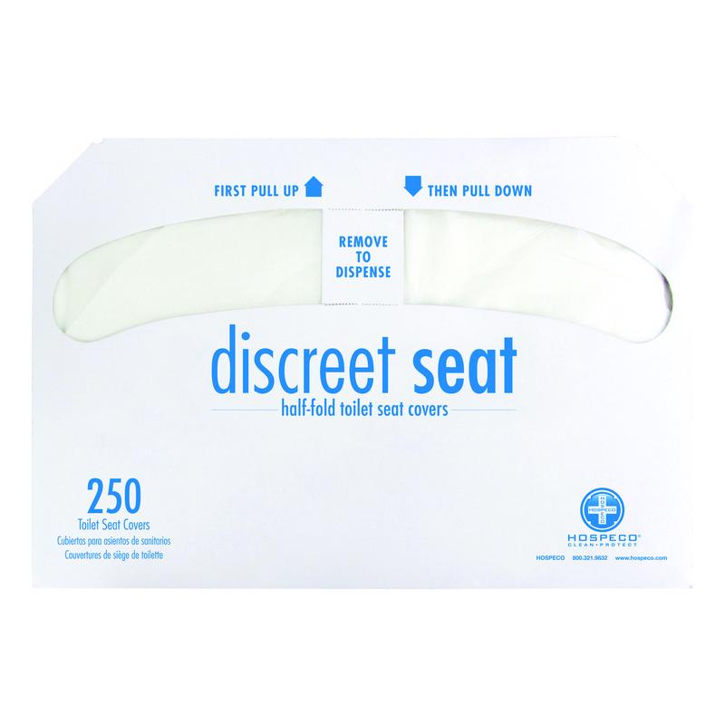 Hospeco Discreet Seat Flushable Toilet Seat Covers 0 Rolls 0 sheet