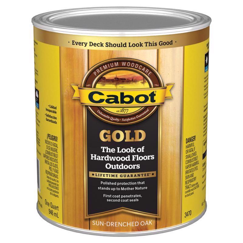 Cabot Gold Satin Sun-Drenched Oak Deck Varnish 1 qt