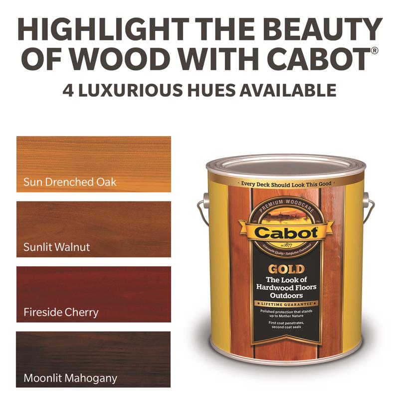 Cabot Gold Transparent Satin Moonlit Mahogany Oil-Based Wood Finish 1 gal