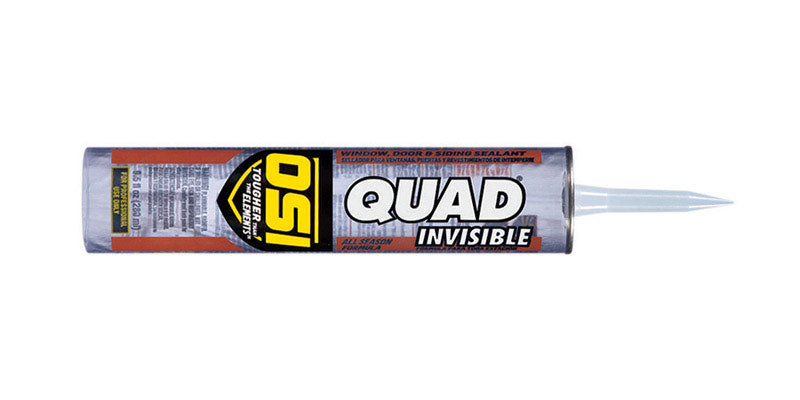 OSI Quad Invisible Clear Elastomeric Polymers Sealant 9.5 oz
