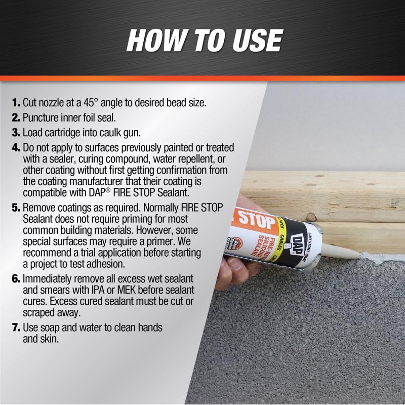 DAP Fire Stop Gray Elastomeric Fire Stop Sealant 10.1 oz