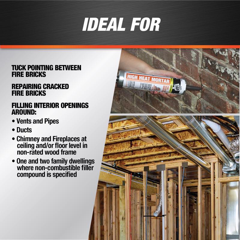 DAP Black Silicate Fire Resistant Caulk 10.1 oz
