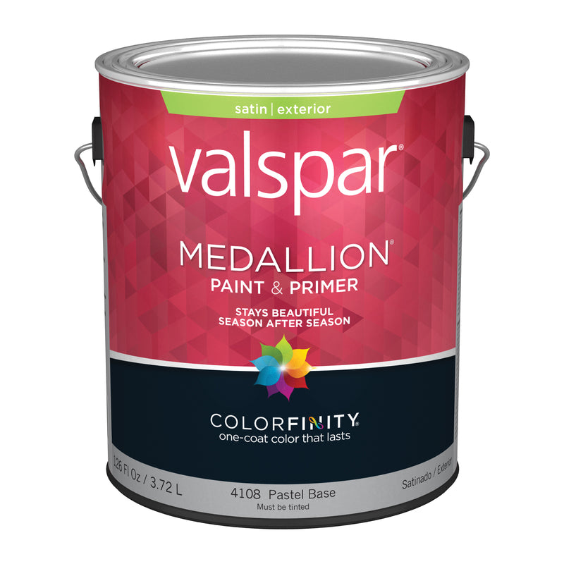 Valspar Medallion Satin Pastel Base Paint and Primer Exterior 1 gal