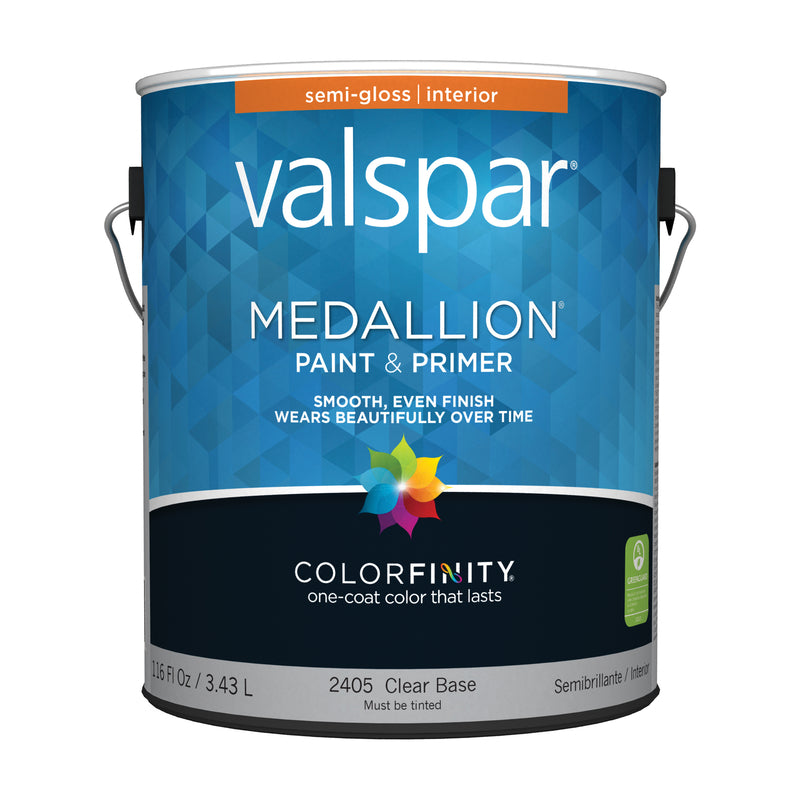 Valspar Medallion Semi-Gloss Clear Base Paint and Primer Interior 1 gal