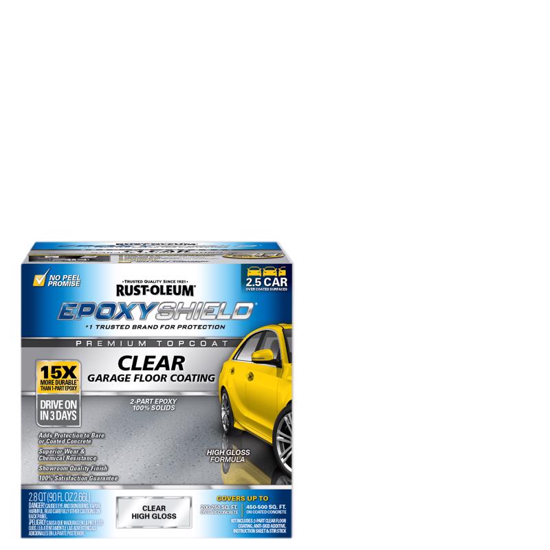 Rust-Oleum 292514 EpoxyShield Premium Floor Coating Kit, Clear