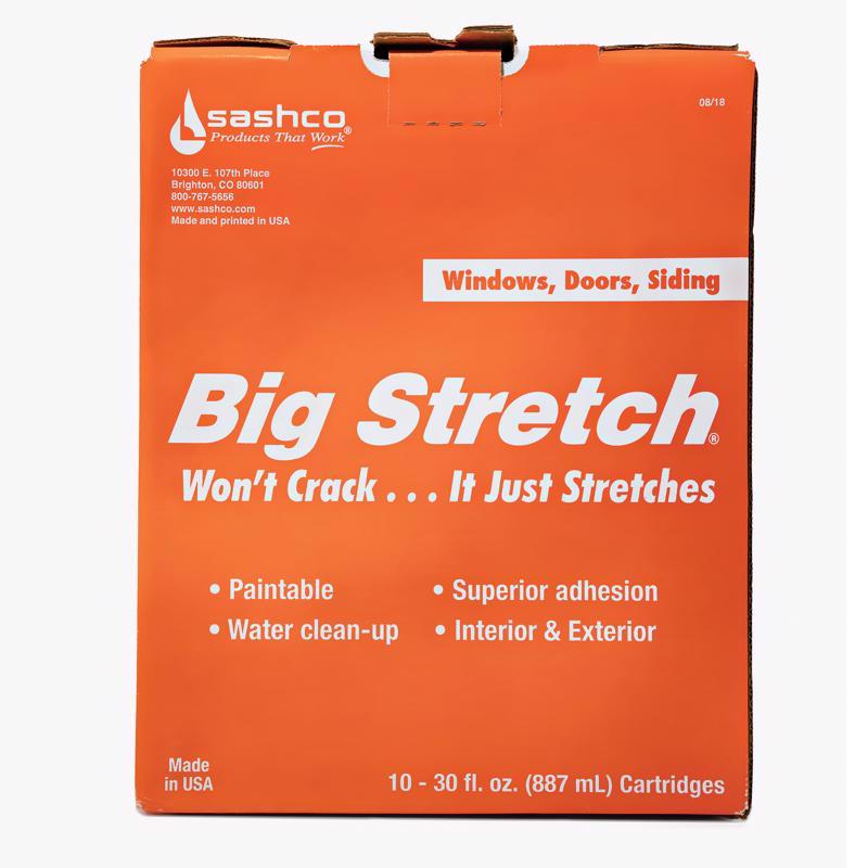 Sashco Big Stretch Black Elastomeric Acrylic Latex Door/Siding/ Window Caulk Sealant 10.5 oz