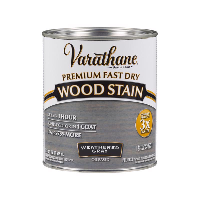 Varathane Premium Weathered Gray Oil-Based Fast Dry Wood Stain 1 qt
