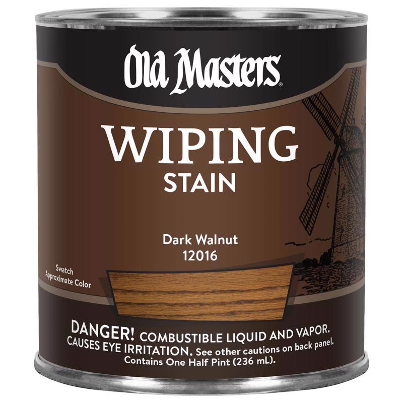Old Masters Semi-Transparent Dark Walnut Oil-Based Wiping Stain 0.5 pt