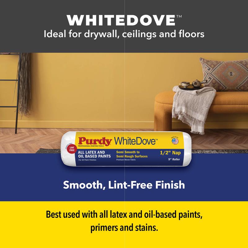 Purdy White Dove Woven Fabric 7 in. W X 3/8 in. Paint Roller Cover 1 pk