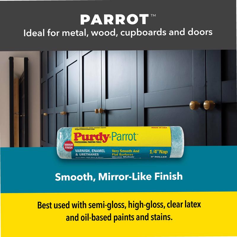 Purdy Parrot Mohair Blend 9 in. W X 1/4 in. Paint Roller Cover 1 pk