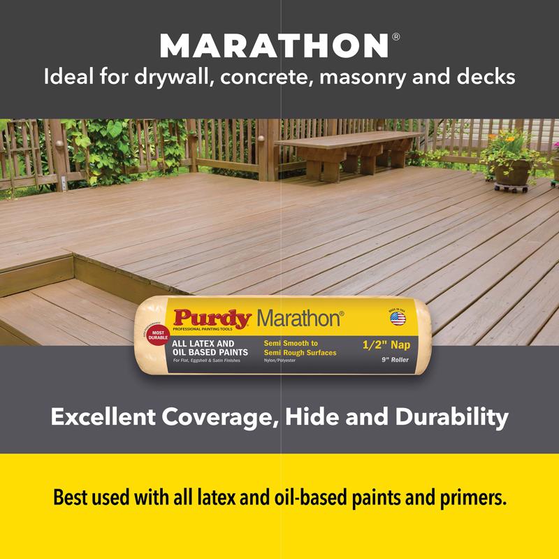 Purdy Marathon Nylon/Polyester 14 in. W X 1/2 in. Paint Roller Cover 1 pk