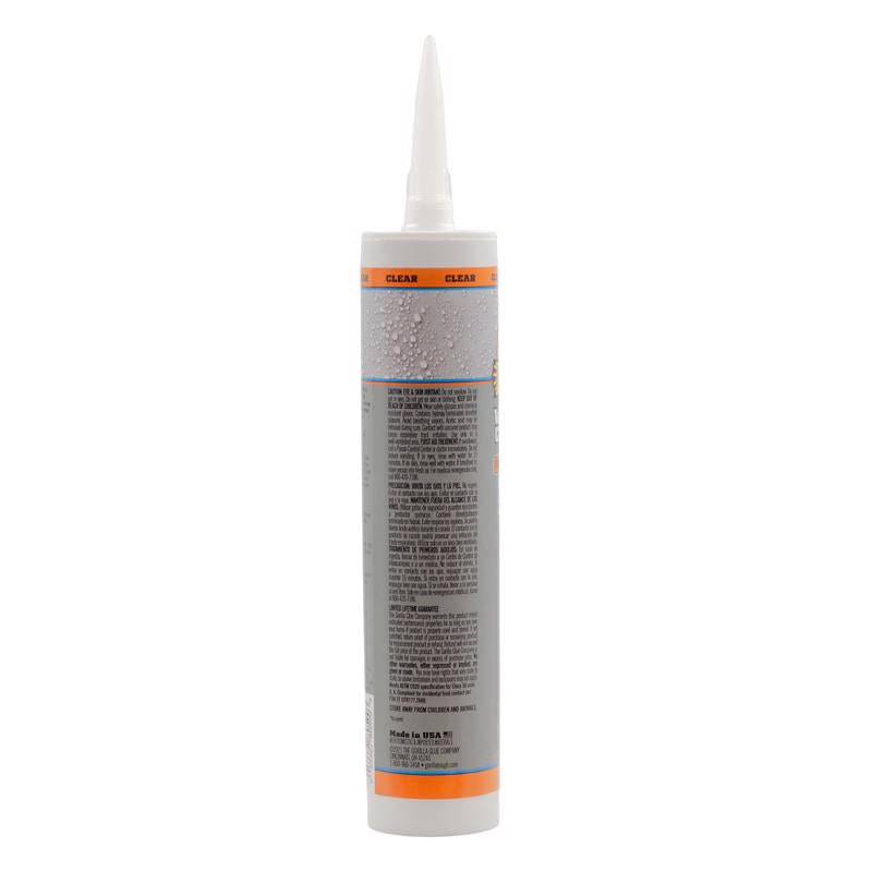 Gorilla Clear Silicone All Purpose Sealant 10 oz