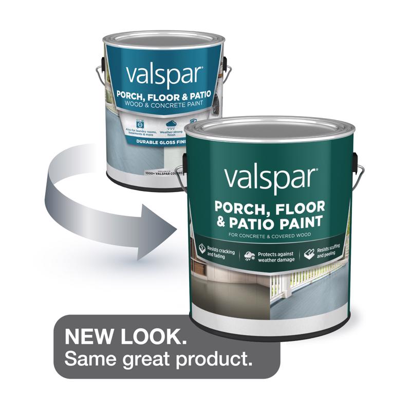 Valspar Porch, Floor & Patio Wood & Concrete Paint Gloss Clear Base 2 Floor and Patio Coating 1 gal